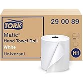 Tork Matic Paper Hand Towel Roll White H1, Universal, 100% Recycled Fiber, 6 Rolls x 700 ft, 290089