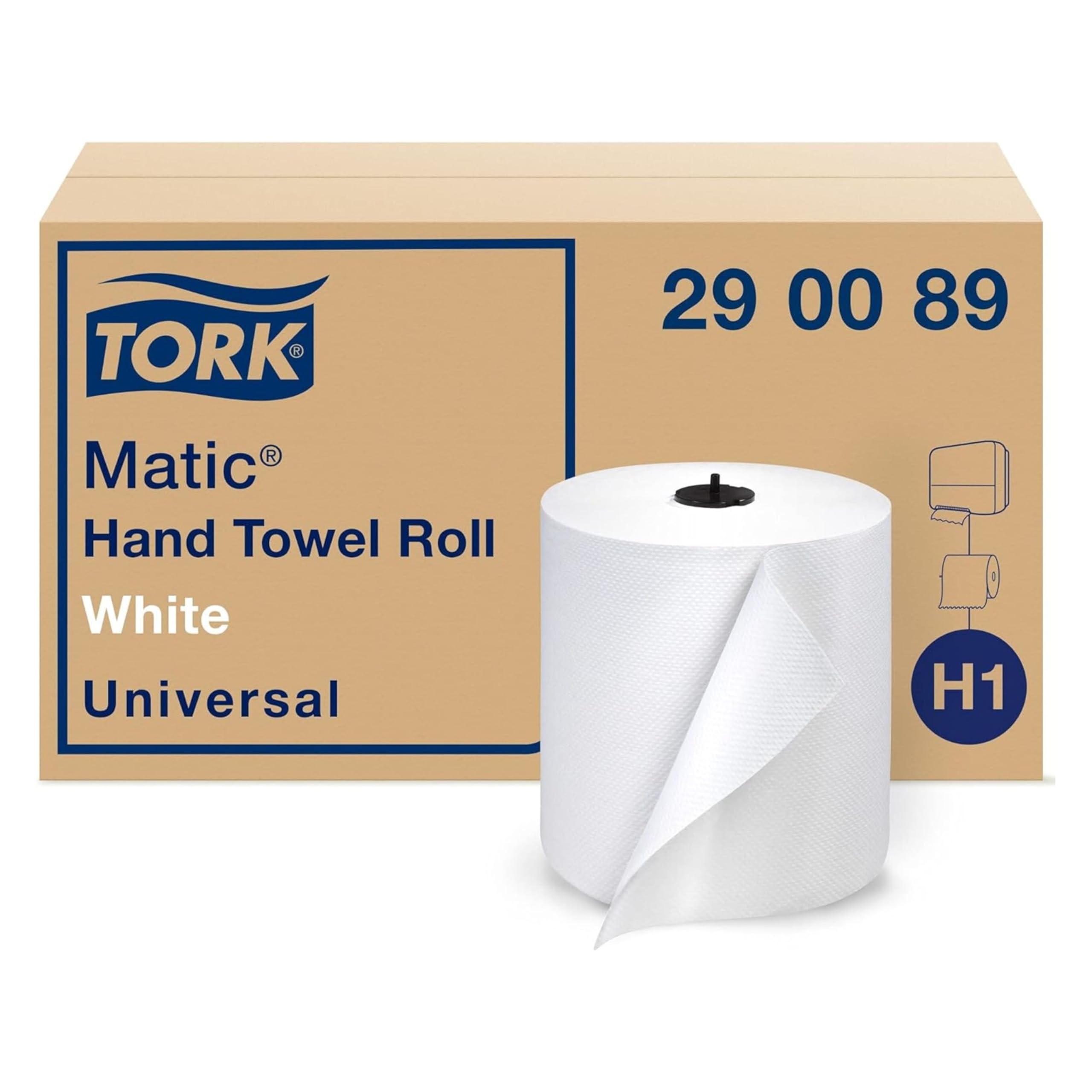 Photo 1 of Tork Matic Paper Hand Towel Roll White H1, Universal, 100% Recycled Fiber, 6 Rolls x 700 ft, 290089