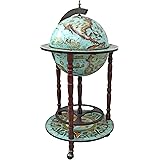 Design Toscano Sixteenth Century Replica Globe Bar Cabinet, 36 Inch, Cielo Blue
