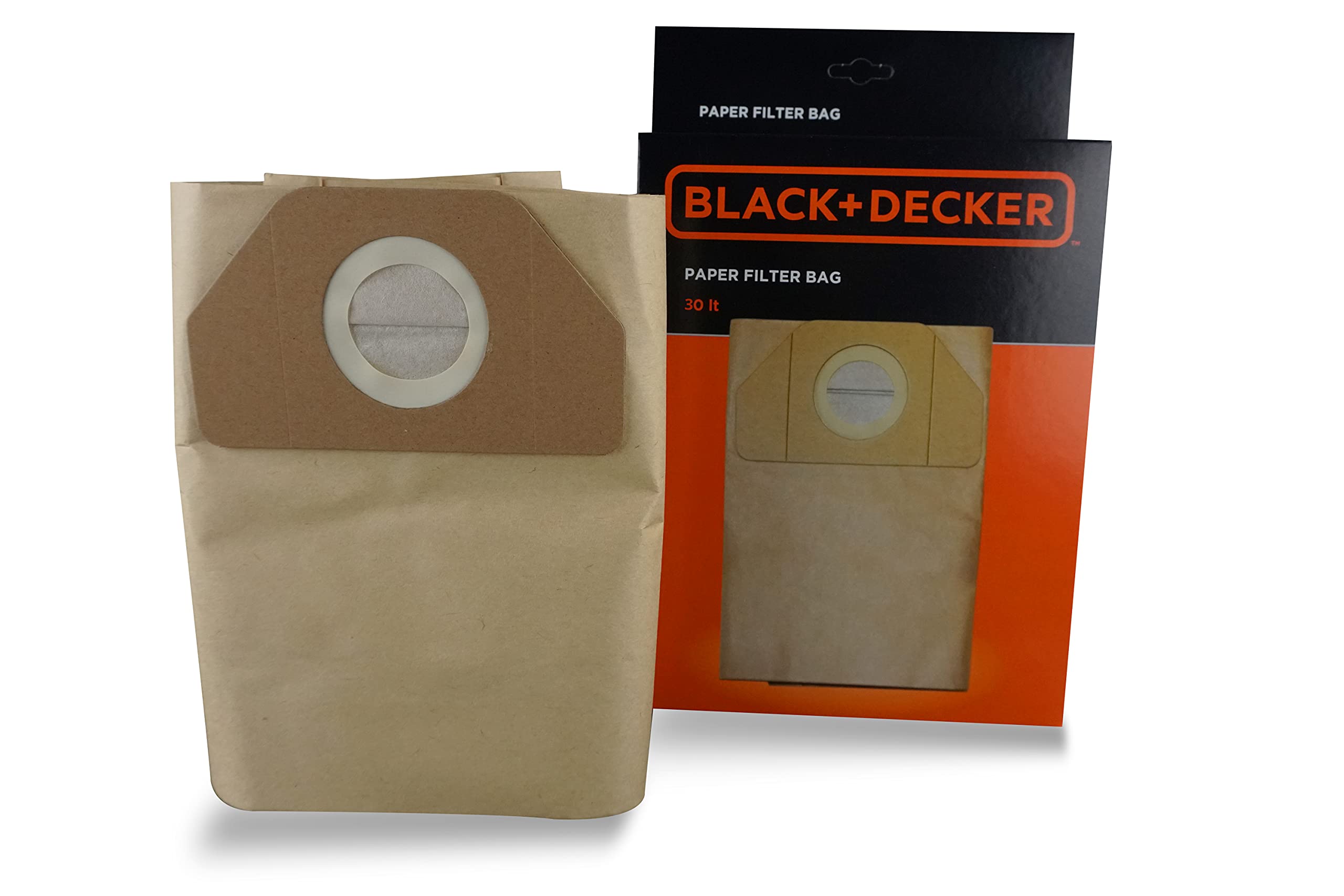 Black+Decker 30L Paper Filter Bags for Solid and Liquid Aspirators