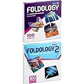 FOLDOLOGY 1&amp;2 Combo Pack - The Origami Puzzle Game! Brain Teasers for Tweens, Teens &amp; Adults | Fold the Paper, Complete the Picture | Stocking Stuffers, Gift for Ages 10+ | 200 Challenges
