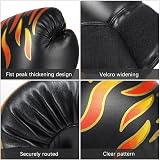 Hwtcjx Kids Boxing Gloves PU 23cm 50mm Thick Wrist Velcro Flame 3-12 view 4
