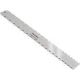 StewMac Precision Notched Straightedge for Guitar, Stainless Steel | Guitar Straight Edge Tool for Checking Fretboard Flatness and Fret Leveling, Machined Stainless Steel, Fits Common Scales