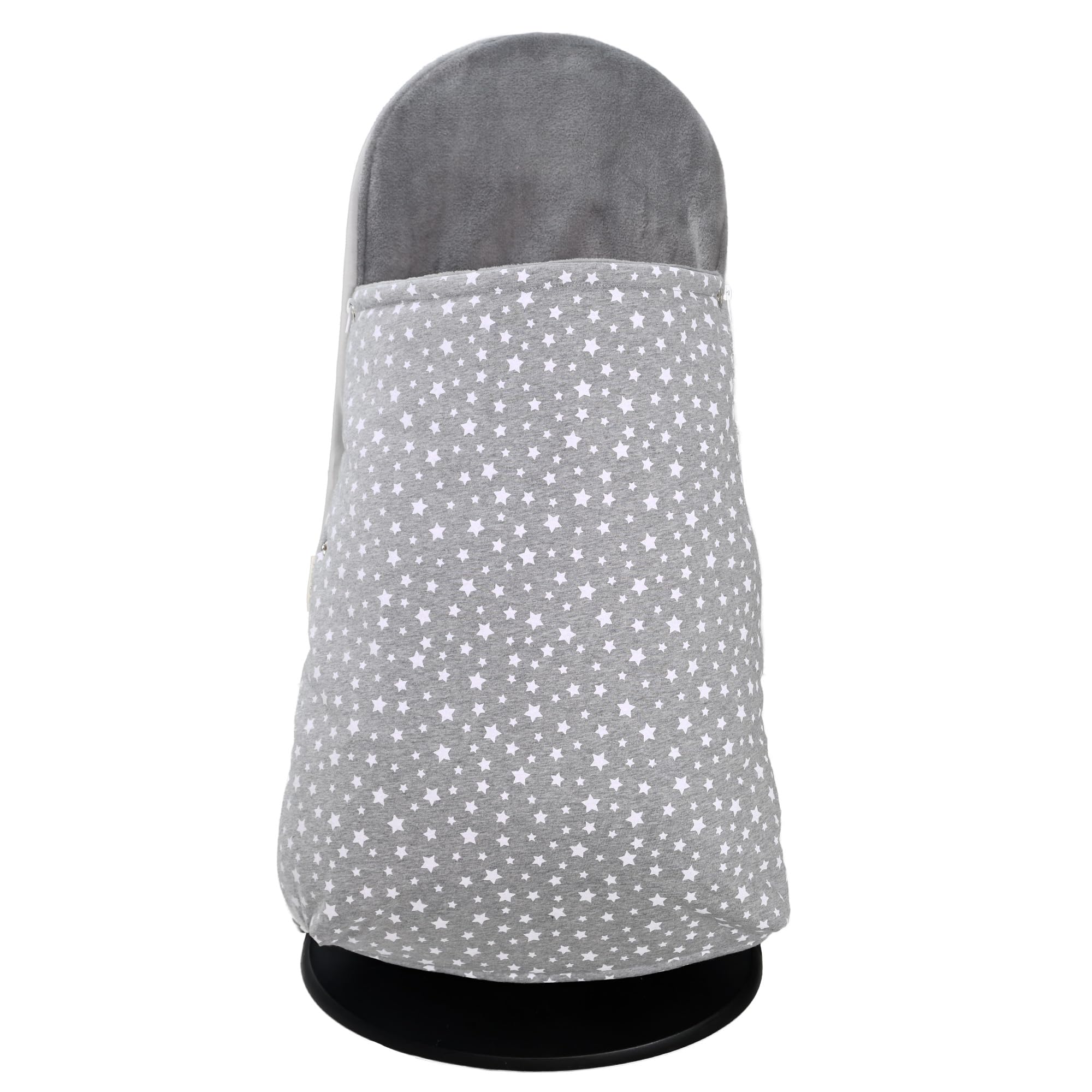 JYOKO Kids Hammock Cover + Cotton Bag Compatible with Babybjorn Soft, Balance, Bliss, Replaces Original Tapestry (White Star, Fleece)