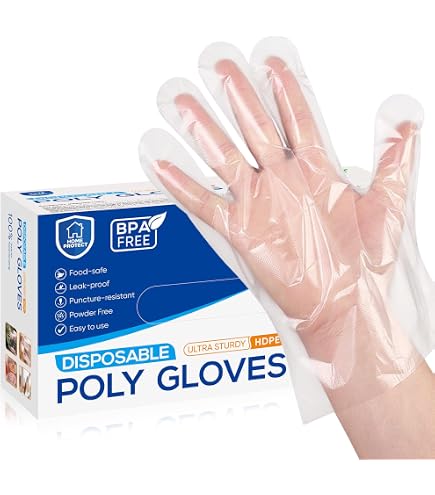 1.5 Mil HDPE Clear Polyethylene Food Service Gloves – 10,000 Count, X-Large – By ShippingSuppliesByMail