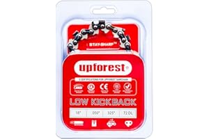 UPFOREST Husqvarna Chainsaw Chain,18 Inch, 325" Pitch, 050'' Gauge, 72 Drive Links Fits Husqvarna 440 445,Poulan 4600, 4620,Echo,Craftsman,Makita,Ryobi amd more.(20EOP72X1)
