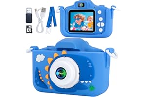 Kids Digital Camera 48MP Dual Lens 1080P HD with 32GB SD Card for 3-12 Year Old Boys & Girls, Kids Digital Video Camcorder Se