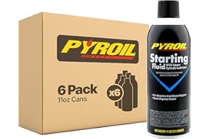Pyroil Regular Starting Fluid with Upper Cylinder Lubricant, for Gasoline & Diesel Engines, Combustion Ready at -40° F, 11 Oz (Pack of 6)