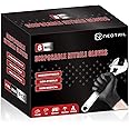 NEOTRIL 8 Mil Heavy Duty Disposable Nitrile Gloves with Diamond Texture Grip Rubber Gloves Latex & Powder Free