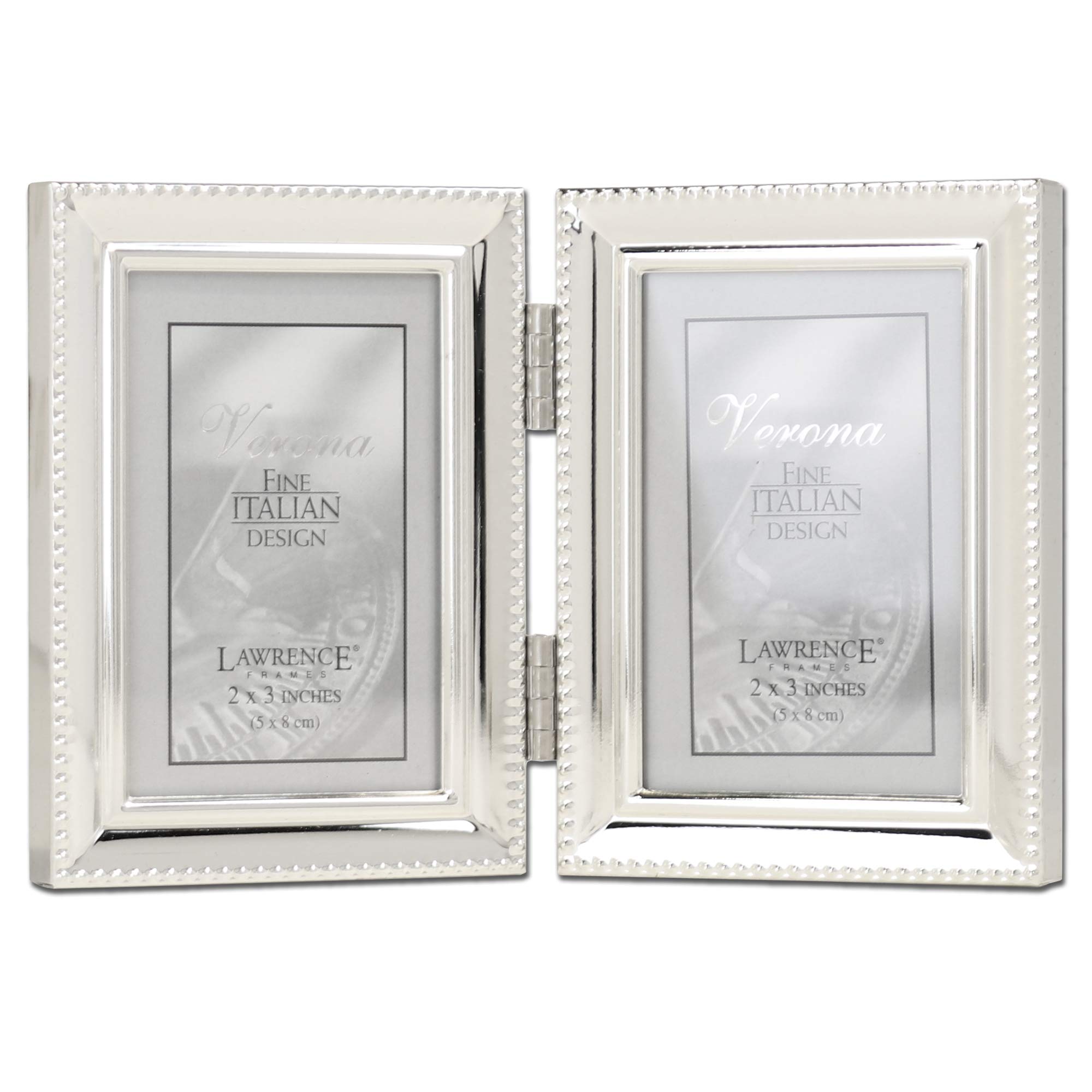 Lawrence Frames Metals Frame, 2.5x3.5 Double, Silver, 2 Count