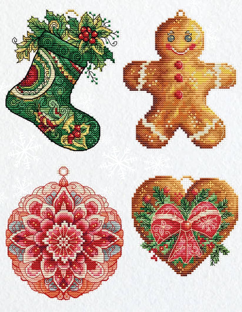 Luca-S Toys Cross Stitch Kits - Winter Decorations, JK043, Counted Cross Stitch Kit for Adults, Needlecraft and Embroidery Kit