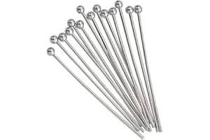 DanLingJewelry Approx 500Pcs 304 Stainless Steel Ball Head Pins Findings Jewelry Making 30mm(1.18 Inch)