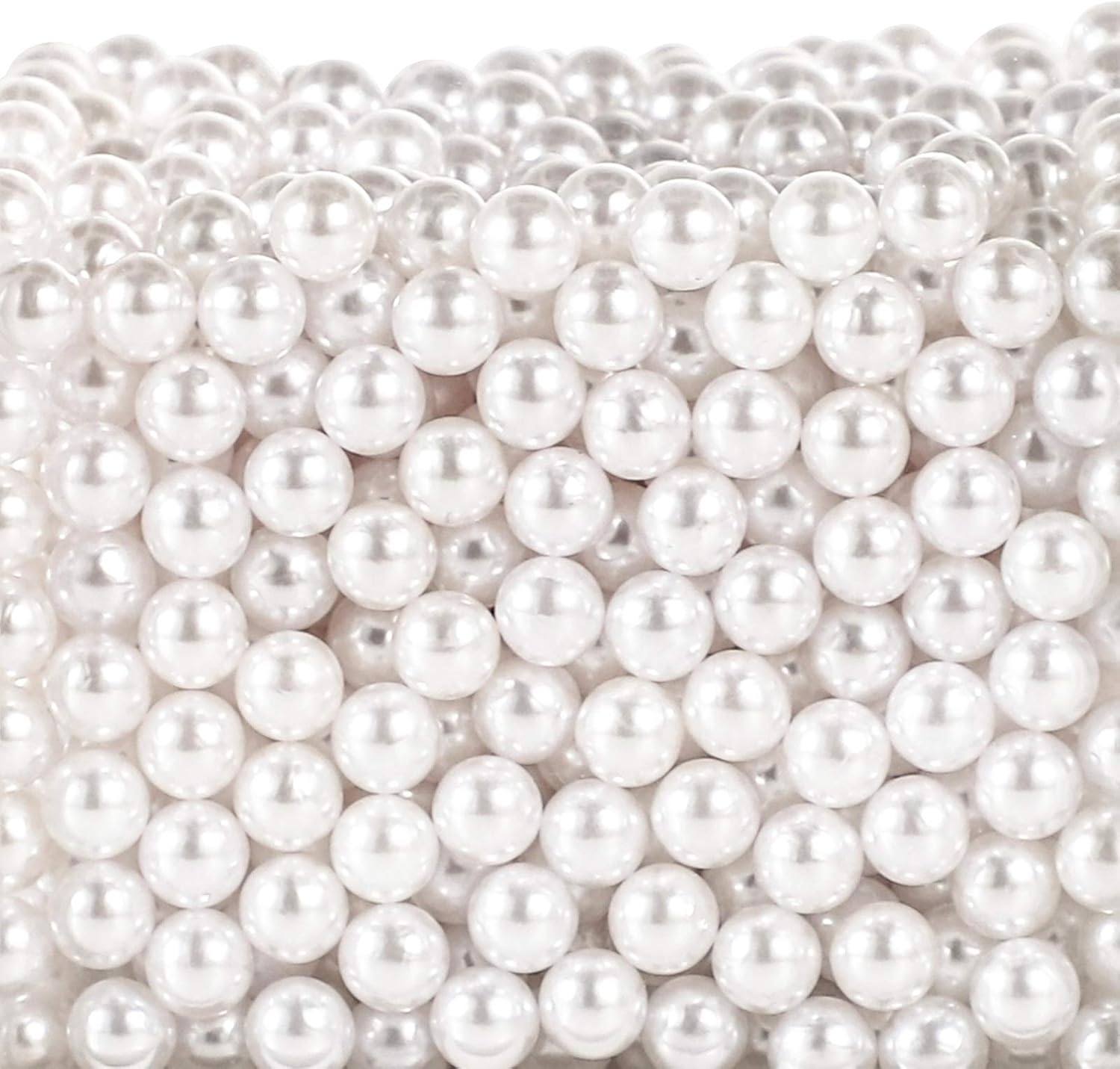 Vase Fillers - SUREAM 2600PCS Vase Filler Pearls, 8mm/0.31in No Hole Faux Plastic Pearls for Crafts, Decorative Bulk Filler Beads for Home Centerpiece, Makeup Brush Holder, Wedding Candles, Table Scatter