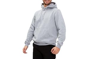 LINMYZAI Men's Fleece Hoodie Pullover Long Sleeve Hooded Sweatshirt Drawstring Kangaroo Pocket Athletic Hoodies