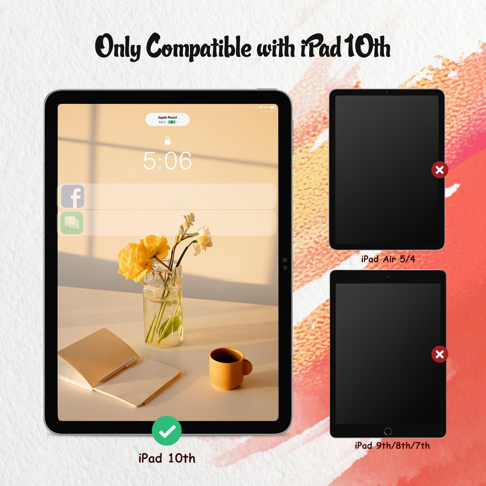 KCT 2 Pack Paperfeel Screen Protector Compatible with iPad A16 11th Generation 2025 11 inch/iPad 10th Generation 2022 10.9 inch & iPad Air 11 inch M3 2025 & M2 2024, Write as Real Paper, Anti Glare