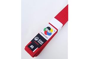 Tokaido Karate Belt, WKF Approved Sparring Red Belt