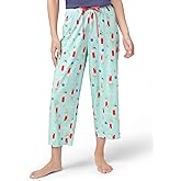 HUE Women's Summer Vacation Pajama Separates, Soft, Whimsical Print Pjs with Tropical Beach Themes, Flip Flops, Cocktails