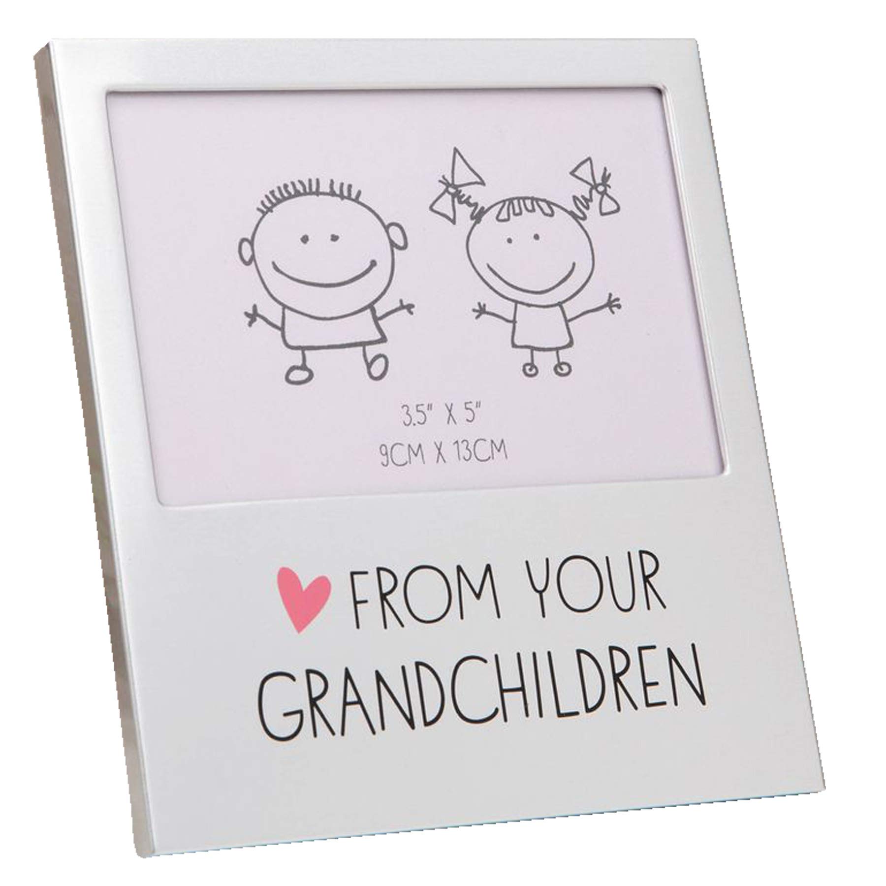 Widdop & Co Aluminium 3.5'x5' Photo Frame with Wording - From your Grandchildren