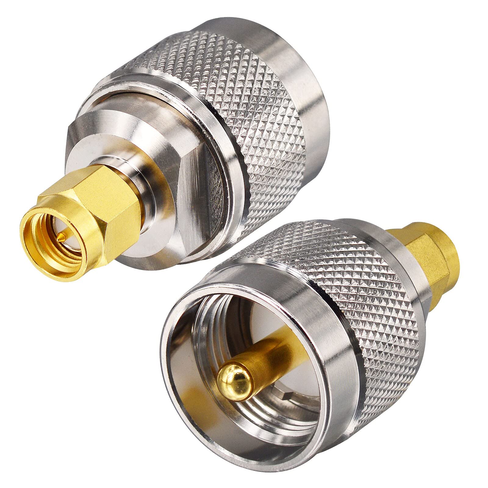 YILIANDUO Ham Radio Adapter SMA Male to UHF Male Adapter DC-300MHz with SWR test PL259 SO239 UHF VHF Adapter for CB Radio/Handheld Antenna/Walkie Talkie/Amateur Radios Pack of 2