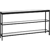 Henn&Hart 55" Wide Rectangular Console Table in Blackened Bronze, Entryway Table, Accent Table for Living Room, Hallway
