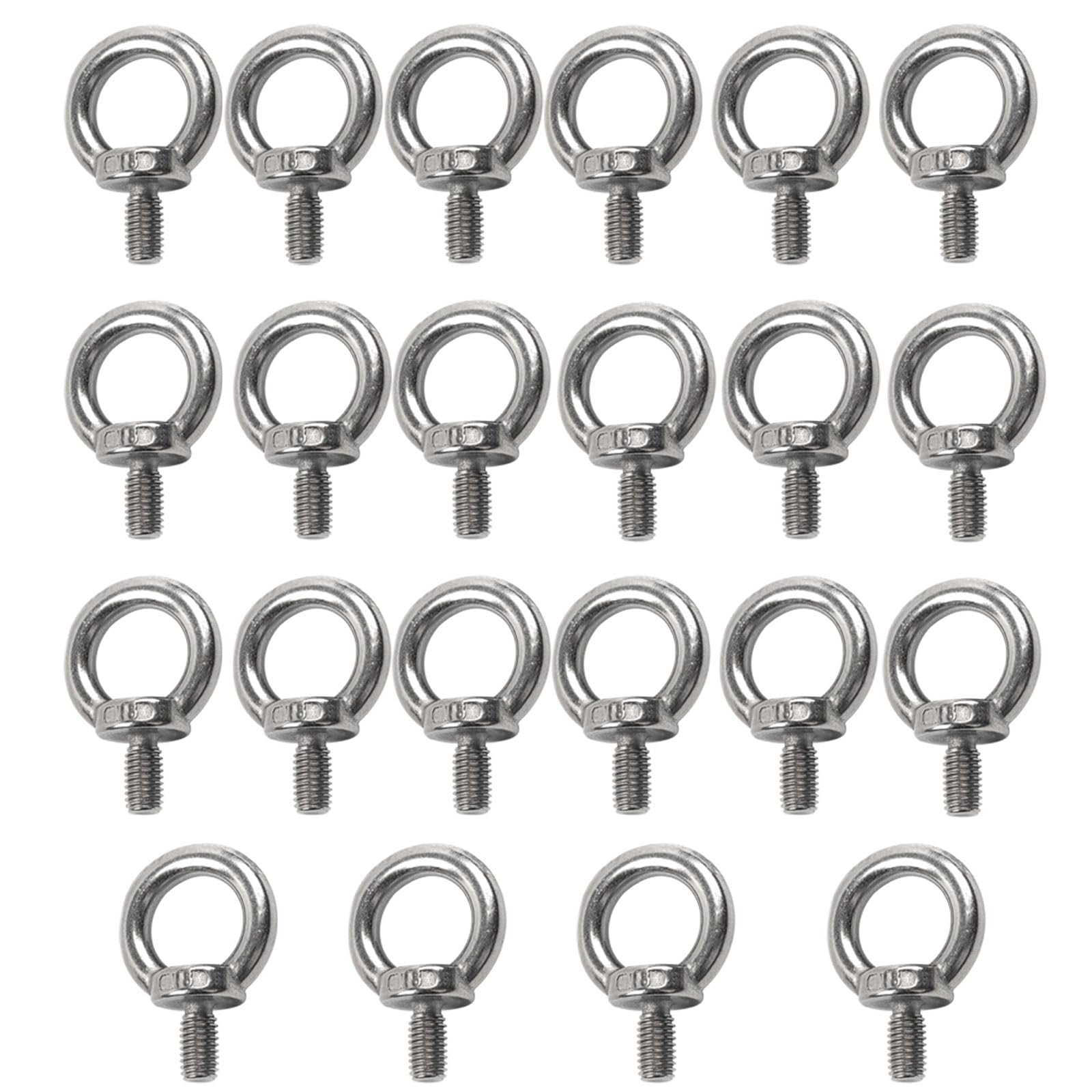 22pcs m8 eye bolt,eye screws 304 stainless steel male thread lifting ring eye bolts,eye bolts heavy duty,for living lifting and various engineering lifting equipment