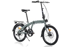MTPLUM 20 Inch Folding Bike, Adult Foldable Bicycle with 7 Speed, Adjustable Seat Height & Adjustable Stem,Women Men Beach Cruiser Bike City Bicycle Commuter Lightweight Bike for Commuting Fitness