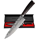 KONOLL Chef Knife Japanese 8 Inch Professional Kitchen Knives forged in fire Carbon Steel Razor Sharp For Chefs