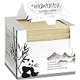 WOWOTEX Bamboo Rayon Disposable Face Towel Biodegradable Large Dry Face Wipes 60 Count/1 Box Extra Thick Soft Clean Facial Towels for Sensitive Skin, Makeup Removing, Facial Cleansing, Nursing, Travel