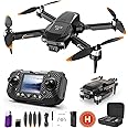 Screen Remote Control Drone With 1080P Camera Brushless Motor Drone With Storage Card RC Quadcopter 3Speed Switching Altitude Hold 360° Flip 3 Speed Switch For Adults 19 Mins Flight Wi-Fi Transmission