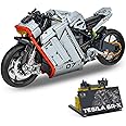 UNCLE BRICK Technic Motorcycle Building Block Set, 1:5 Collectible Display Model, Large Motorcycle Building Set Gift Idea for Adults, Model Kit To Build For Boy 8-12 (2268 Pcs)