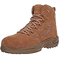 Reebok Men's Rapid Response Rb Safety Toe 6" Stealth Boot with Side Zipper Military & Tactical