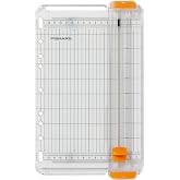 Fiskars SureCut Portable Paper Cutter, Precise Trimmer Tool, 9" Cut Length