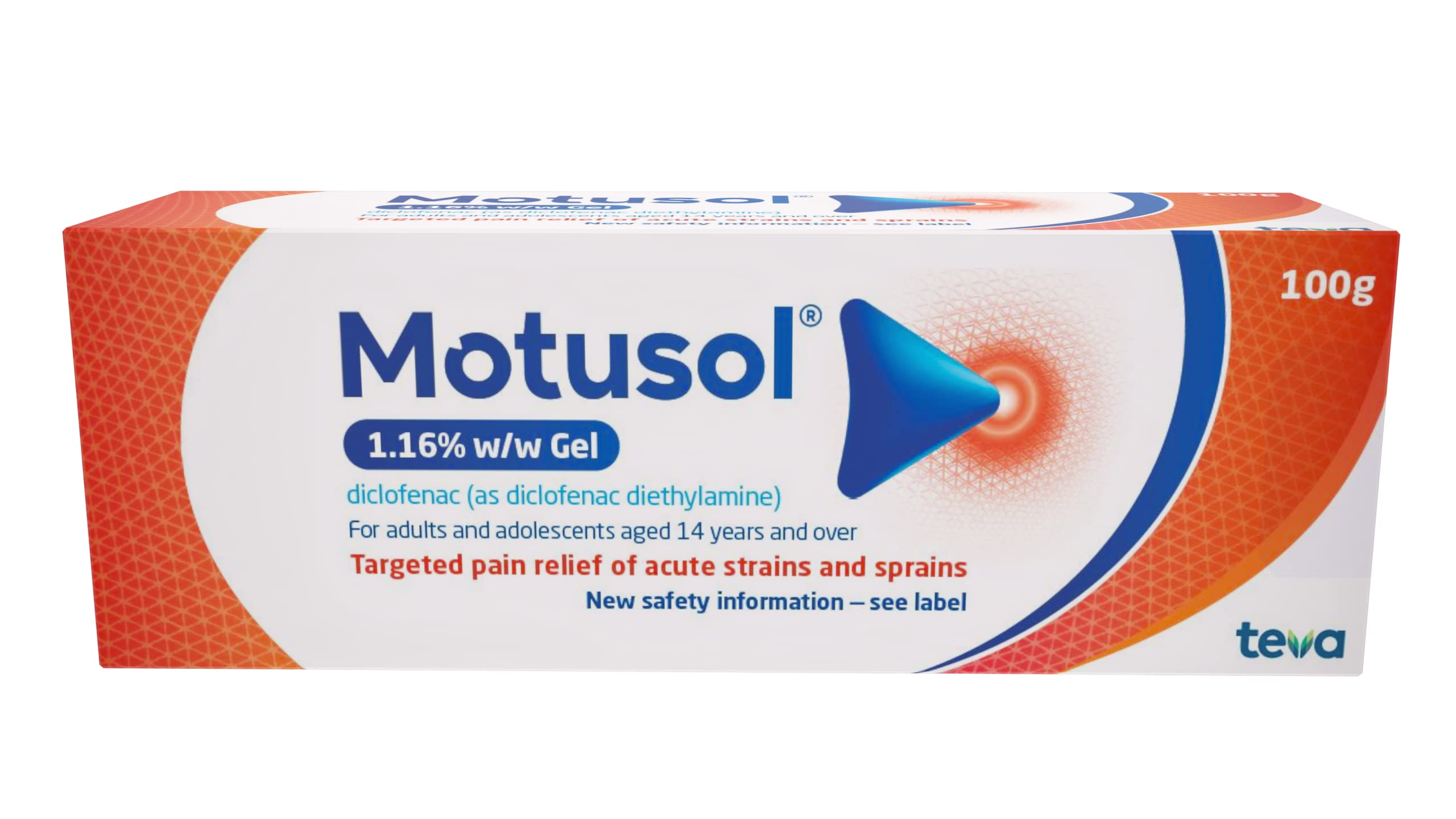 Motusol 1.16% w/w Gel 100g - Targeted Pain Relief of Joints & Muscles in Acute strains & sprains