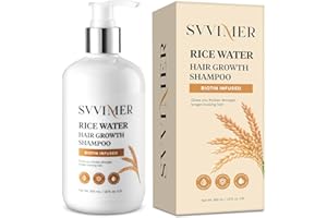 Svvimer Rice Water Hair Growth Shampoo - Thickening Shampoo with Biotin for Hair Loss and Thinning Hair