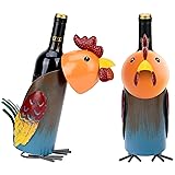 BUGARORE Rooster-Shaped Tabletop Wine Rack - Crafts