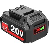 DTK 20V 5000mAh Replacement for SKIL PWR CORE 20V Battery BY519601 BY519603 BY519702 Cordless Power Tools Battery