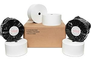 POSPAPERROLL Nautilus Hyosung Halo - 3 1/8" x 815' Heavy Thermal Paper (8 Rolls)