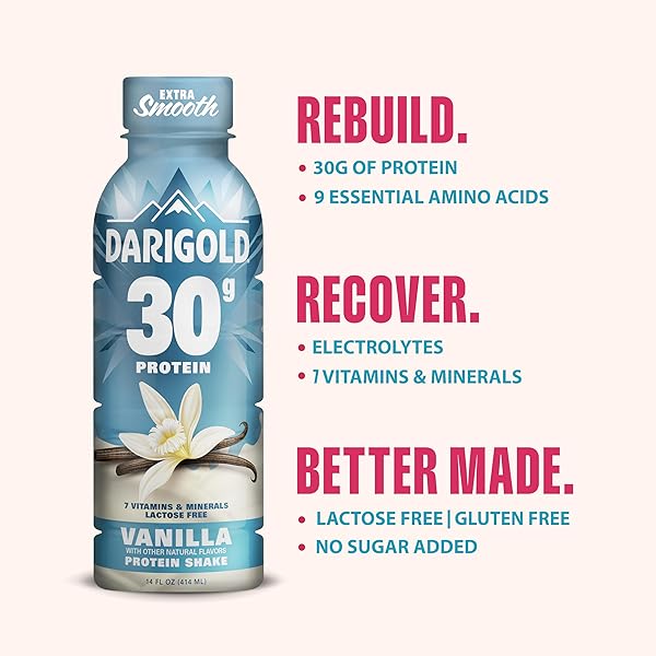 DARIGOLD READY TO DRINK VANILLA PROTEIN SHAKE, 30G PROTEIN- 14OZ BOTTLE