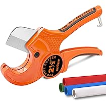 2-1/2" PVC Pipe Cutter - Heavy Duty Aluminum Ratchet Plastic Cutter Tool With