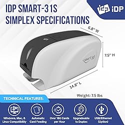 IDP SMART-31 Series ID Card Simplex Printer Bundle