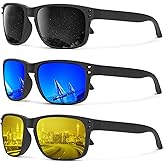 KALIYADI Polarized Sunglasses for Men and Women Vintage Style Sun Glasses for Fishing Running Driving with UV Protection