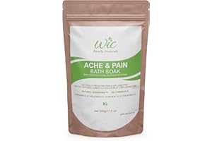 WIC Family Naturals Ache & Pain Bath Soak, Bath Salts For Sore Muscles & Joints - High Magnesium Bath Salts For Women & Men w