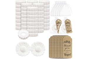 48 Pack Baby Shower Favors for Guests, Sunflower Soap Handmade Soaps with Thank You Card and Organza Bags, Soap Favors for We