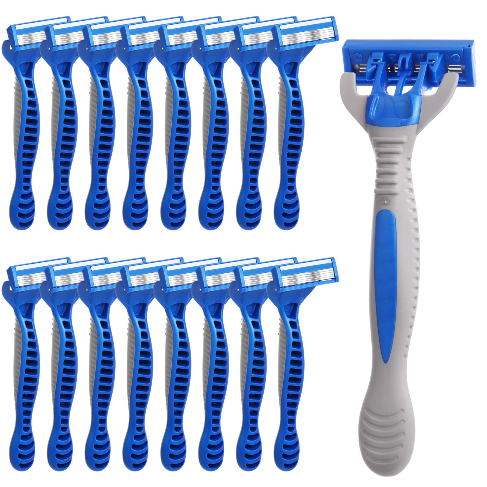 Photo 1 of Lanties 16 Pcs Disposable Razors for Men Bulk 5-blade Disposable Razors Men's Razor Comfort Head Long-blade Sensitive Skin Razor for Hotel Travel Spa Gift
