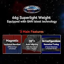 GAN 12 M Leap Frosted, 3x3 Stickerless Speed Cube