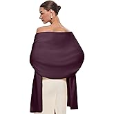 PULI Women's Pashmina Shawl Wraps for Evening Dress Large Scarf Blanket Long Wedding Bridal Winter Warm Shoulder Wrap