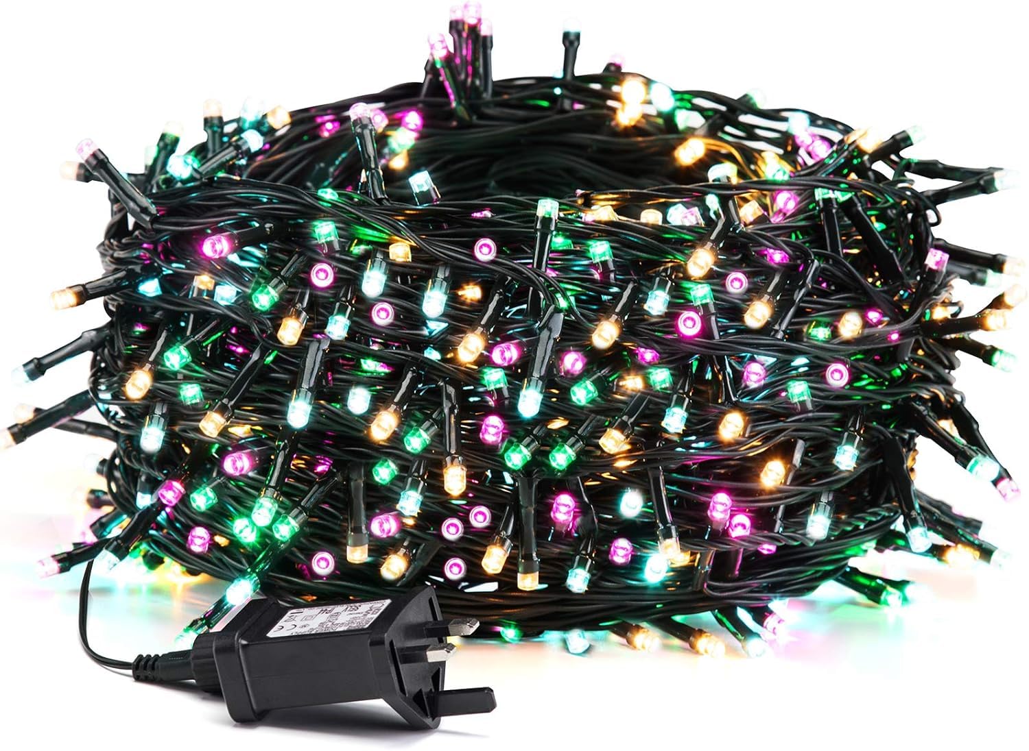Avoalre Multicoloured Christmas Lights 20M 200LED String Lights Christmas Tree Lights 8 Lighting Modes Fairy Lights Plug in IP44 Waterproof for Garden Xmas Wedding Party Decoration Indoor Outdoor