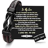 Hoyazvet Gift for Men Infinity Knot Cuff Bracelet for Men Dad Husband Boyfriend Son Black Braided Leather Forever Linked Together Stainless Steel Engraved with Love You Forever Gifts Jewelry 7.5-9inch