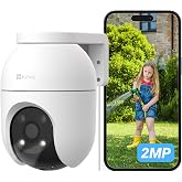 EZVIZ 2MP WLAN Outdoor Surveillance Camera, Pan &amp; Tilt Camera with 2-Way Audio, Person Detection, Automatic Tracking and Active Defense, C8c