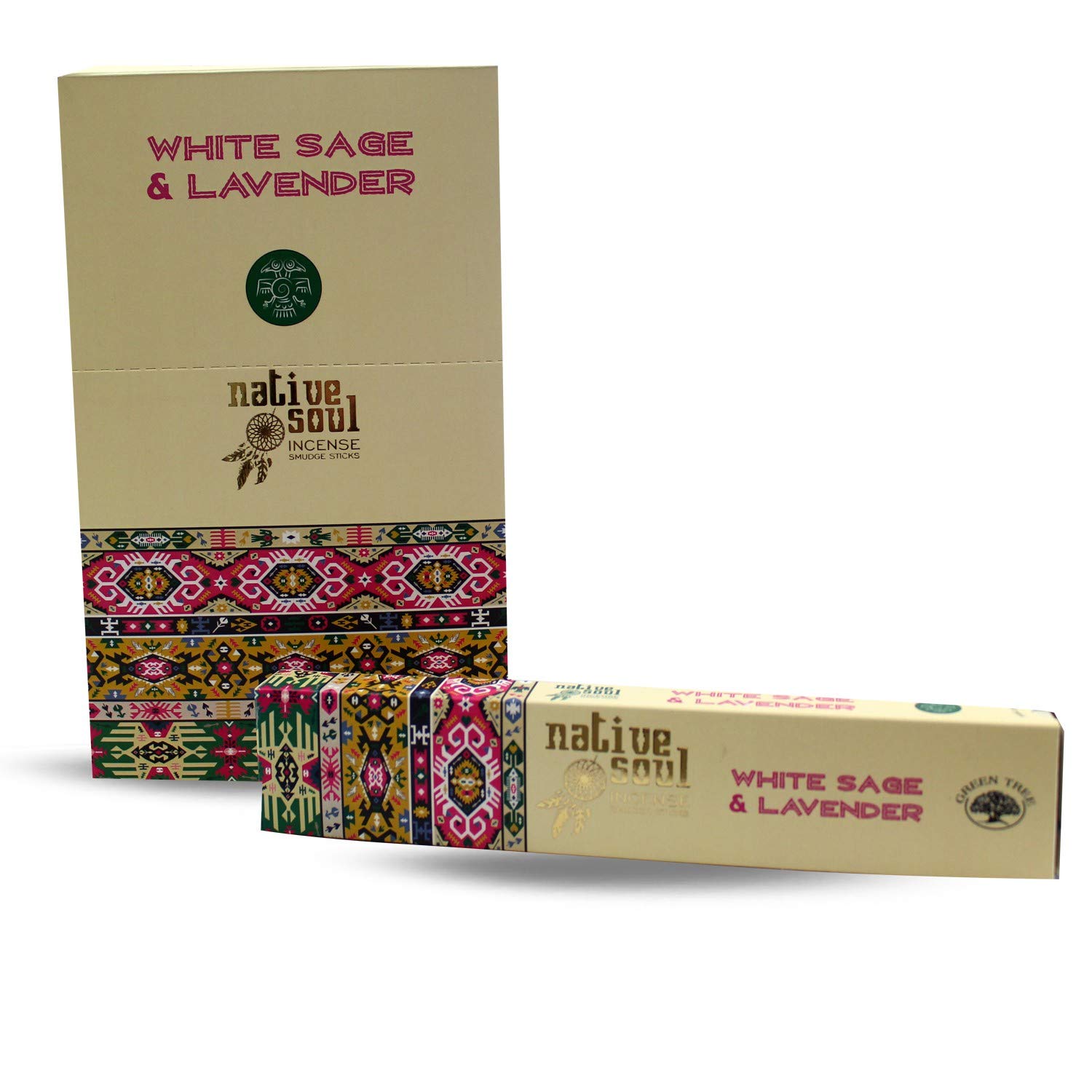 Native Soul Incense Smudge Sticks | WHITE SAGE & LAVENDER 1 Box = 15g (3)